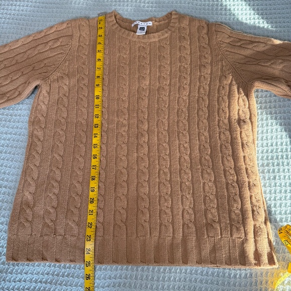 Vintage Gap Factory Wool Cable Knit Sweater Womens XL Brown Tan Y2K 2005 Stretch - Picture 8 of 8